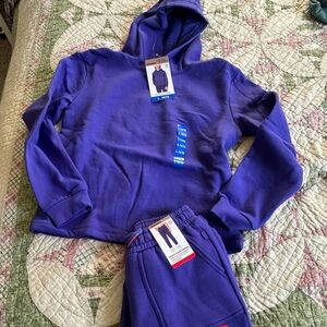 Mondetta Youth Fleece Hoodie in Purple size 10/12 Pants 14/16